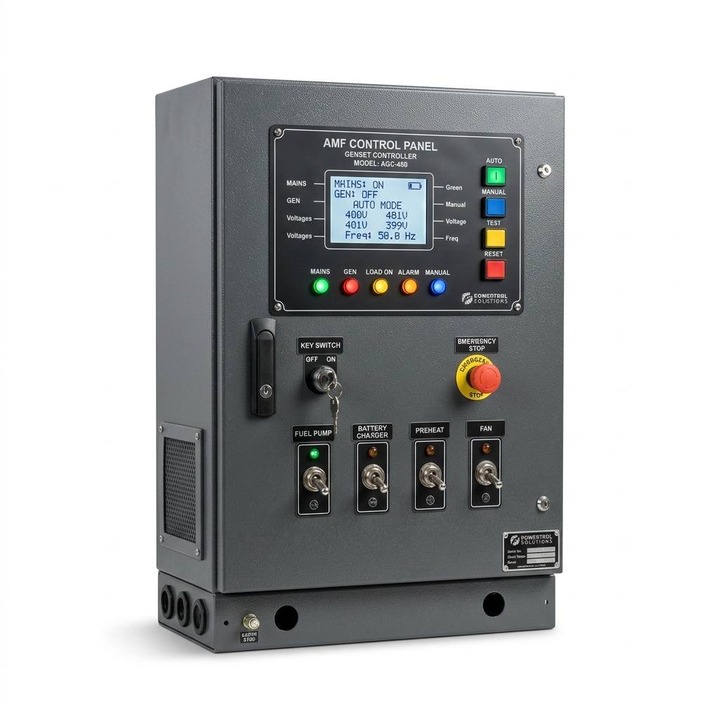Automatic Mains Failure (AMF) generator control panel