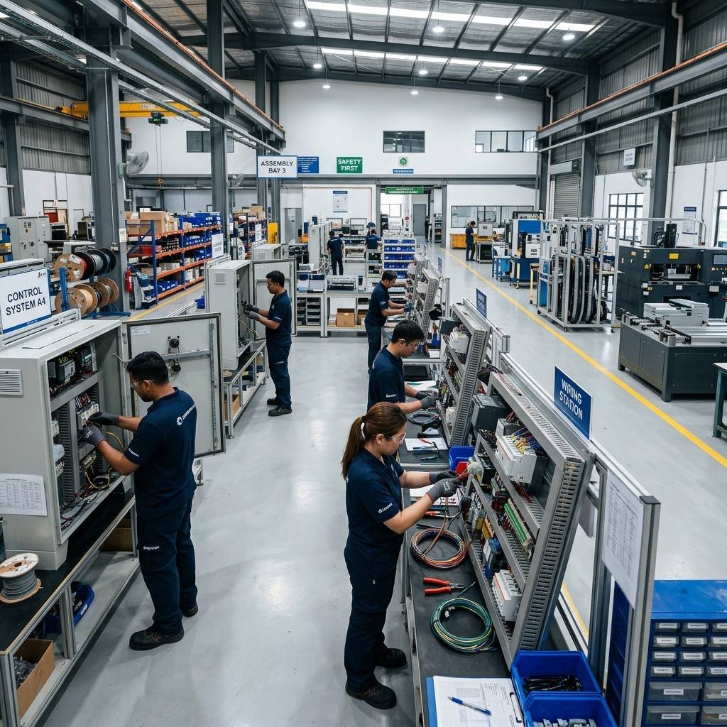 Modern Electrical Panel Assembly Workshop